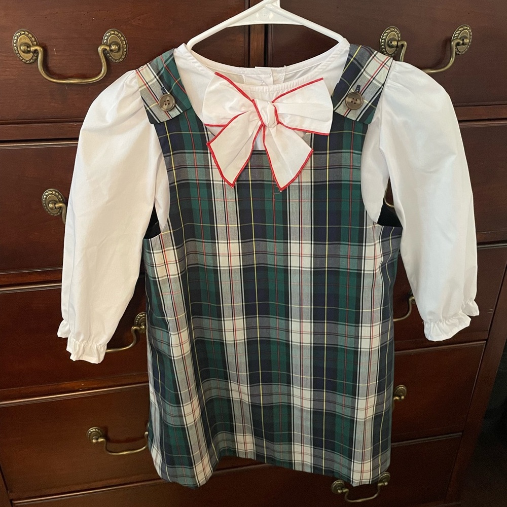 The Beaufort Bonnet Company Green Navy White Plaid Jumper